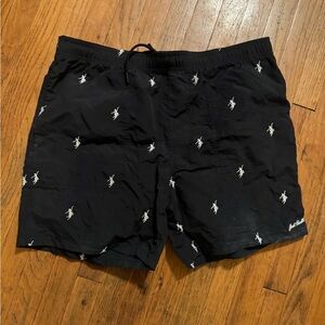 Converse X Jack Purcell X Polar Black Swim Trunks with White Accents